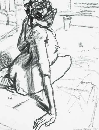 Michael O'Dea, EDAIN, 1999, charcoal on paper