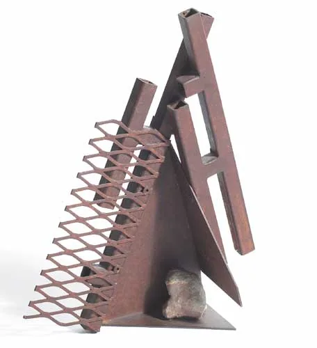 UNTITLED by Paul O'Keefe, 1981, steel and stone, offered May 2008