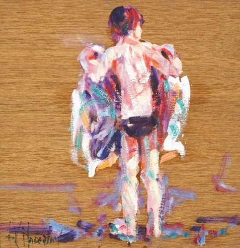 FIGURE STUDY, CLONEA STRAND by Arthur K. Maderson, oil on panel, sold May 2008