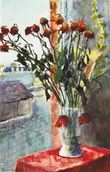 Sarah Longley, INTERIOR WITH FLOWERS
