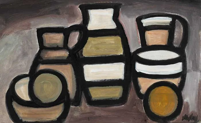 GRAPEFRUIT AND ORANGE by Markey Robinson, oil on board, sold May 2008