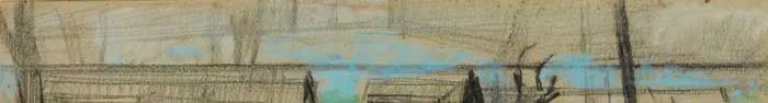 Tom Carr, BELFAST ROOFTOPS, crayon and pastel