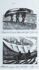 Joseph Sloan, THREE MAN CURRACH, ARAN ISLES and ETHEREAL VOYAGE, 2008 (A PAIR)