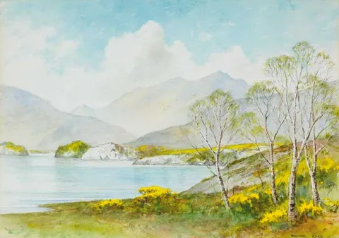 Frederick Howard Knee, LAKE AND MOUNTAINS, PROBABLY KILLARNEY, watercolour