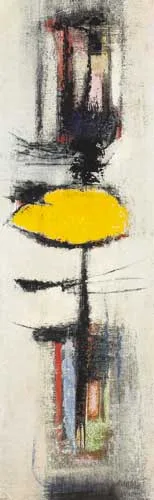 YELLOW FORM by Kenneth Mahood, oil on canvas laid on board, offered May 2008
