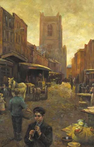 B. O'Connor, ST PATRICK'S CLOSE, DUBLIN, AFTER WALTER OSBORNE, oil on canvas