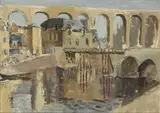 Violet McAdoo, RIVER AND AQUADUCT AT DINAN, FRANCE