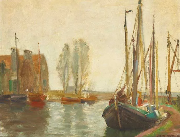VOLENDAM by Ernest Columba Hayes, 1963, oil on canvas, sold May 2008