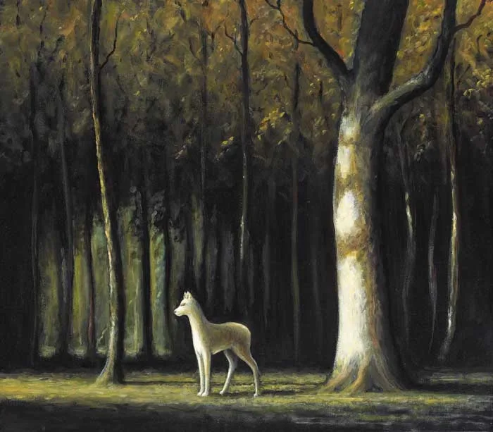 THE FOREST AT SUNSET by Robert Ryan, 2007, oil on canvas laid on board, sold Dec 2007