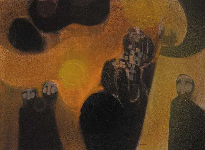 UNTITLED by Brian Ferran, 1967, oil on board, offered Dec 2007