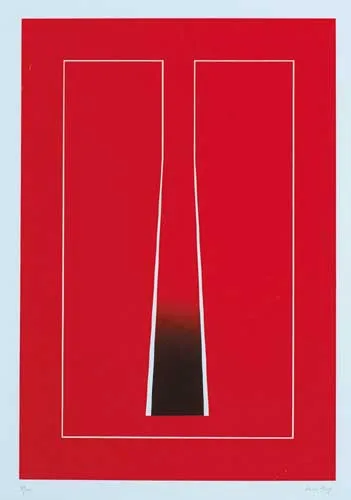 RED ABSTRACT by Cecil King, silkscreen print (unframed) (no. 17 from an edition of 100), sold Dec 2007