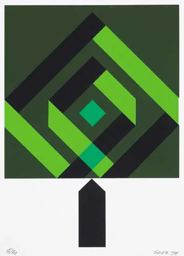 CHRISTMAS CARD by Patrick Scott, 1979, screenprint (no. 15 from an edition of 50), sold Dec 2007