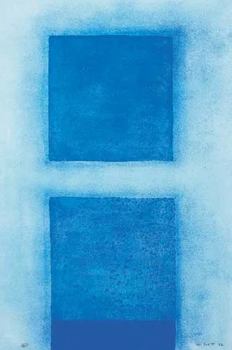 COBALT PREDOMINATES by William Scott, 1972, screenprint, artist's proof, sold Dec 2007