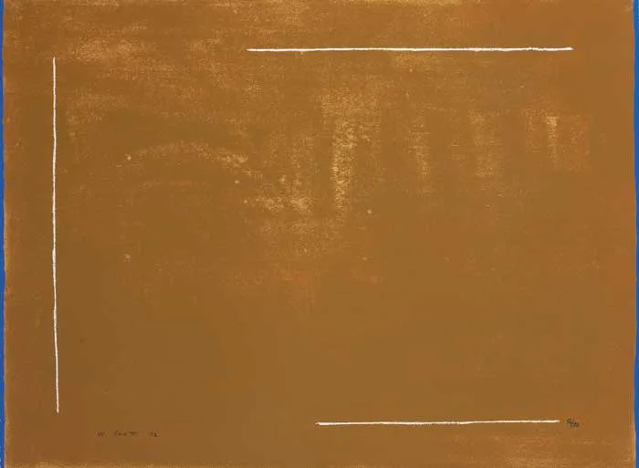 BROWN FIELD DEFINED by William Scott, 1972, screenprint (no. 56 from an edition of 72), sold Dec 2007