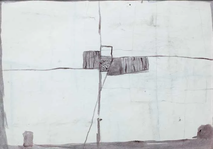 William Scott, ABSTRACT COMPOSITION, 1960, watercolour and pencil on paper