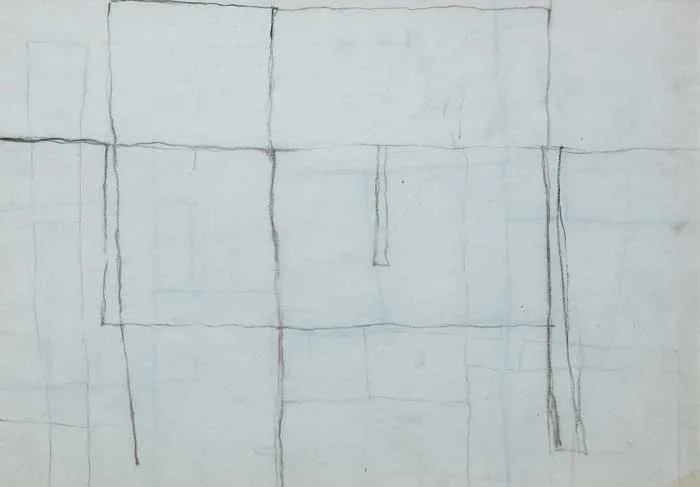 UNTITLED by William Scott, circa 1960, pencil on paper, sold Dec 2007