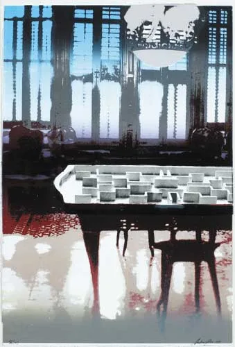 Andrew Folan, DIVINING TABLE I, 1996, screenprint (no. 1 from an edition of 10)