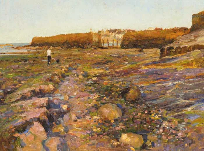 EVENING WALK, RUSH HARBOUR by Paul Kelly, 1998, oil on canvas, offered Dec 2007