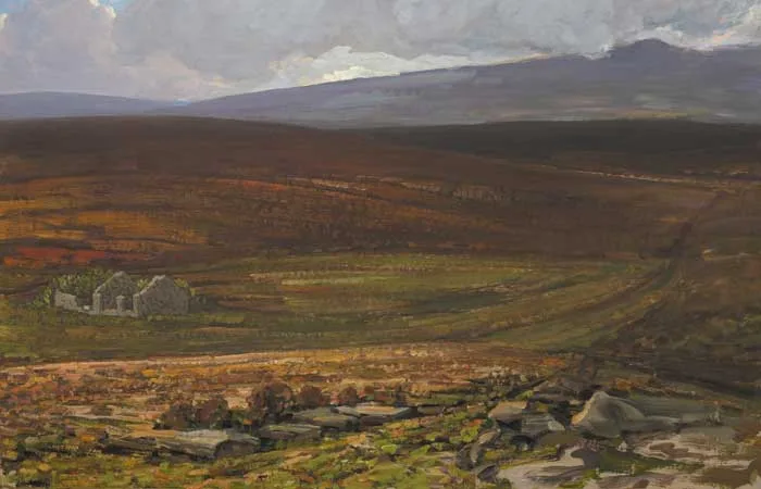THE HIGH BOG by Jeremiah Hoad, oil on board, offered Dec 2007