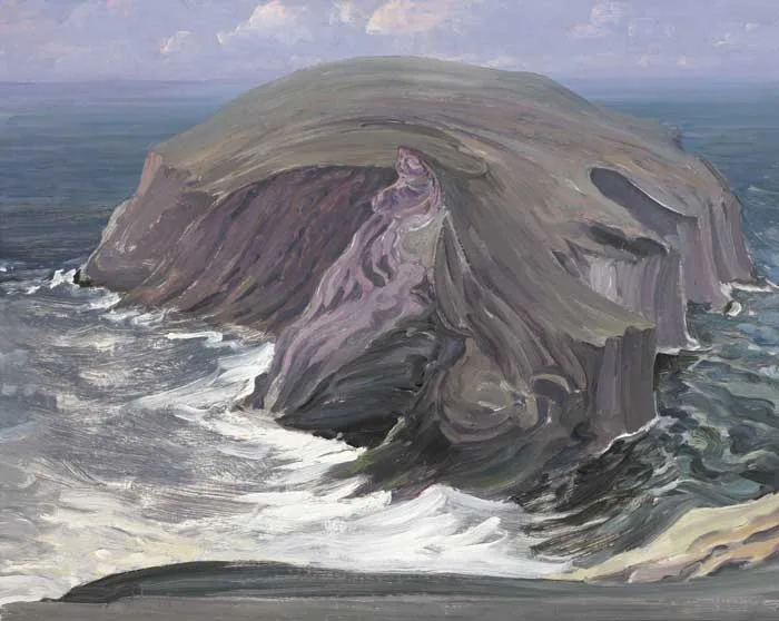 ROCKS, MAYO by Jeremiah Hoad, oil on board, sold Dec 2007