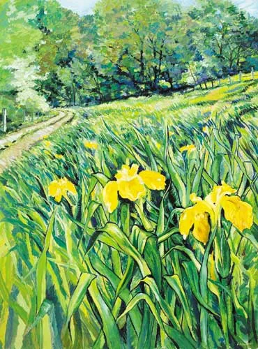 IRISES by Liam ó Broin, 2007, oil on board, sold Dec 2007