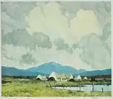 Paul Henry, COTTAGES BY A BOGLAND LAKE
