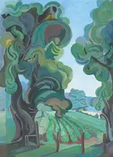 Sylvia Margaret Phillips, TREES AND PLOUGHED FIELD