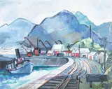 Sylvia Margaret Phillips, FOLIO OF EIGHT WORKS INCLUDING VIEWS OF A WOOD MILL AND AN INDUSTRIAL PORT
