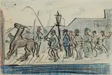 Robert Gregory, CROWD OF FIGURES AROUND A HORSE