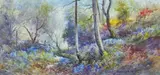 Charles Rowbotham, WOODLAND PATH WITH BLUEBELLS IN FLOWER