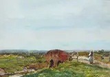 Claude Hayes, GOOSEHERD CROSSING A BRIDGE