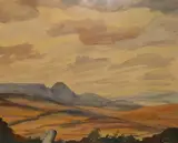 Anne King-Harman, LANDSCAPE WITH VIEW OF HILLS IN DISTANCE