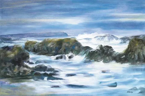 Pauline Merry, BALLINTOY, COUNTY ANTRIM, oil on canvas