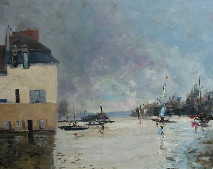 THE FLOOD by Arthur K. Maderson, circa 1978-79, oil on board, sold Dec 2007
