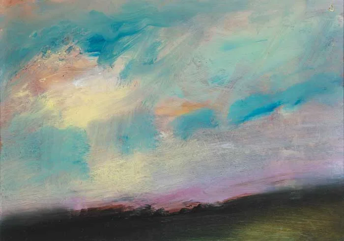 AUTUMN FIELD by Ross Wilson, oil on board, offered Dec 2007