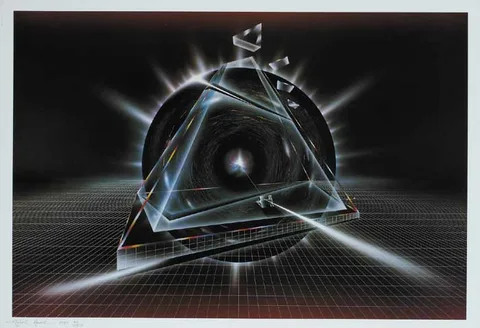 Michael Ashur, UNTITLED (LIGHT REFRACTING THROUGH A PRISM), 1987, computer-generated print (no. 99 from an edition of 250)