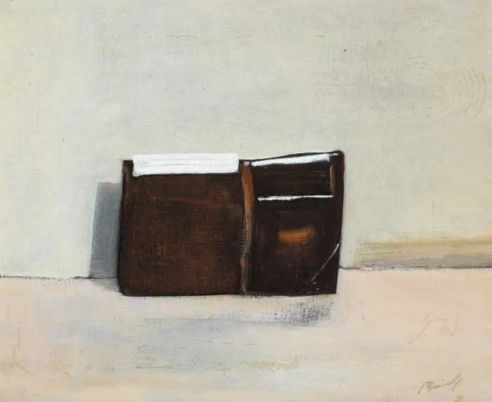 MY WALLET by Charles Brady, 1976, oil on canvas, sold Apr 2008