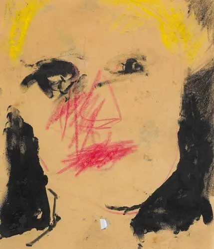 GIRL II by Basil Blackshaw, 1999, crayon on paper, offered Apr 2008