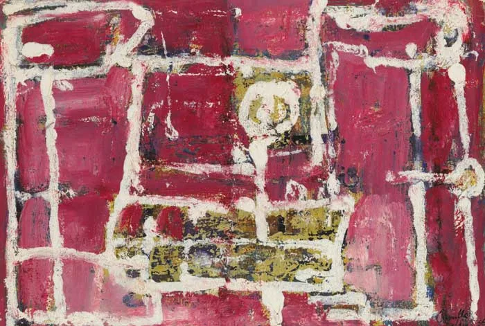 UNTITLED by Camille Souter, 1956, oil on paper, sold Apr 2008