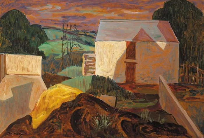 COUNTY DOWN FARMYARD by Basil Blackshaw, 1952, oil on board, sold Apr 2008