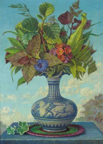 Beatrice Elvery, LEAVES, oil on canvas