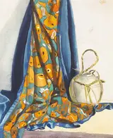 STILL LIFE WITH ORANGE-PATTERN CLOTH, Whyte's 2008