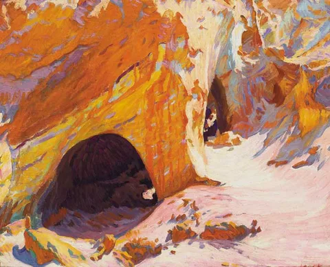 GOLDEN CAVES, CONCARNEAU by William John Leech, circa 1912, oil on canvas, offered Apr 2008