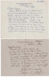 Jack Butler Yeats, TWO LETTERS TO RUPERT GORDON AND MRS LOWE