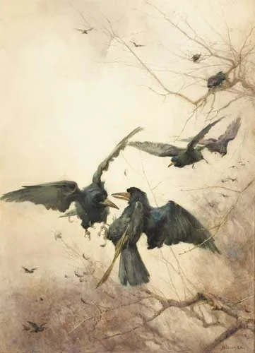 Mildred Anne Butler, WAR IN MID AIR, 1910, watercolour