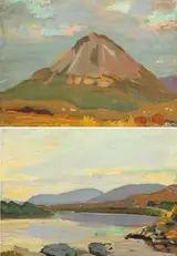 Seán O'Sullivan, MOUNT ERRIGAL, COUNTY DONEGAL and VIEW OF A BAY AND HILLS ( A PAIR)