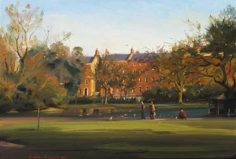 Niccolo d'Ardia Caracciolo, ST STEPHEN'S GREEN, SPRING, 1989, oil on canvas