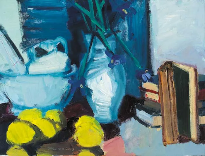 Brian Ballard, LEMONS AND BOOKS, 2003, oil on canvas