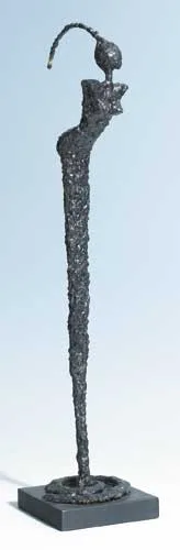 EMERGE by Orla de Brí, steel with a bronze tip on honed slate; unique, sold Apr 2008
