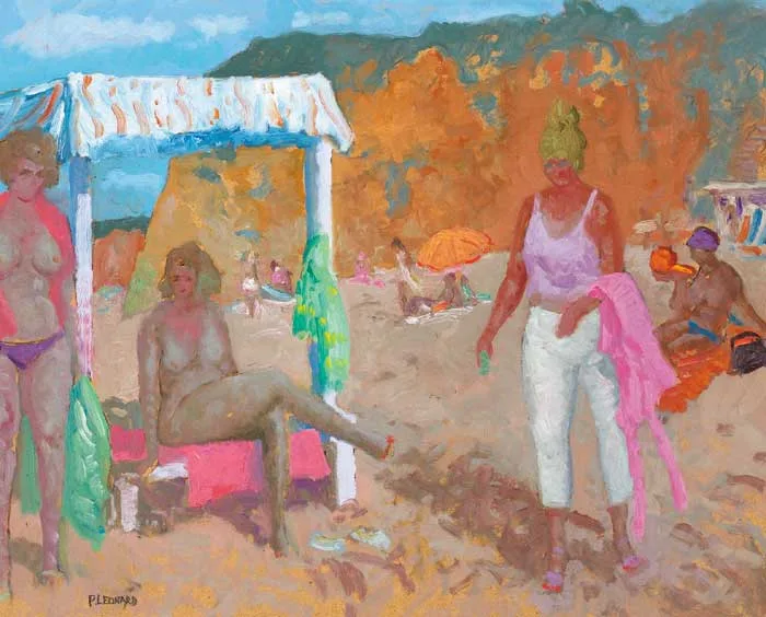 ALGARVE, JUNE 1989 by Patrick Leonard, oil on board, offered Apr 2008